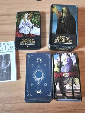 Tin Set — Tarot Of Oppositions- Used A Couple Times- Silver Edges